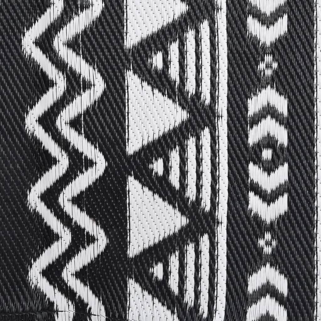 vidaXL Venkovní koberec černý 160 x 230 cm PP