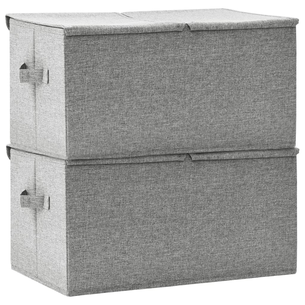 vidaXL Úložné boxy 2 ks textil 50 x 30 x 25 cm šedé