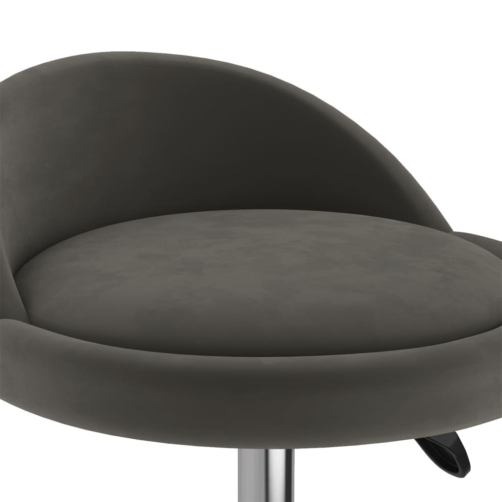 vidaXL Masážní stolička tmavě šedá samet