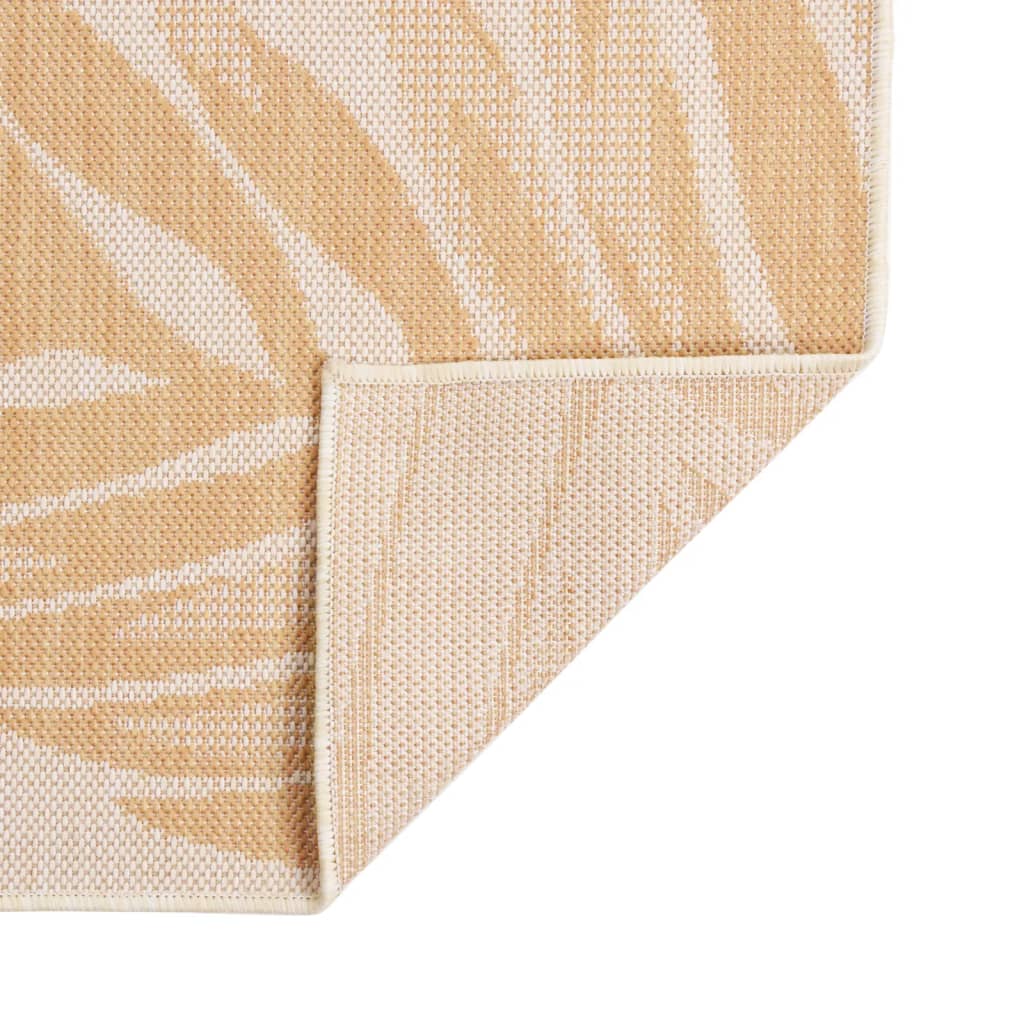 vidaXL Venkovní hladce tkaný koberec 80 x 150 cm vzor listí