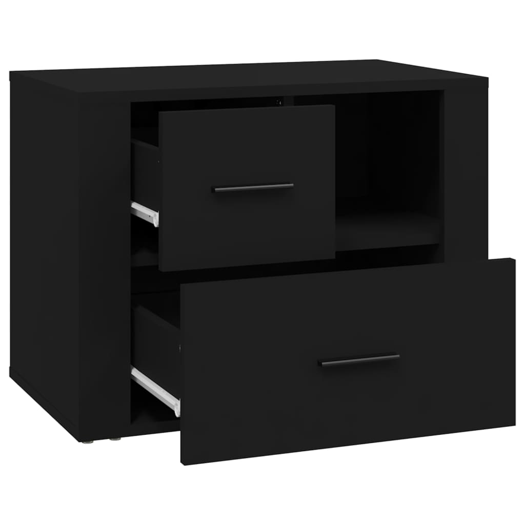 vidaXL Noční stolek černý 60 x 36 x 45 cm kompozitní dřevo