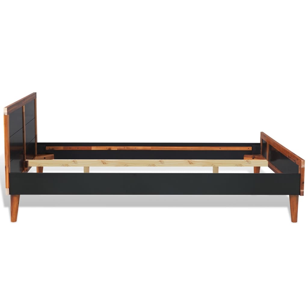 vidaXL Rám postele černý masivní akáciové dřevo 140 x 200 cm
