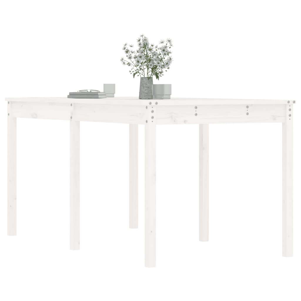 vidaXL Zahradní stůl bílý 159,5 x 82,5 x 76 cm masivní borové dřevo