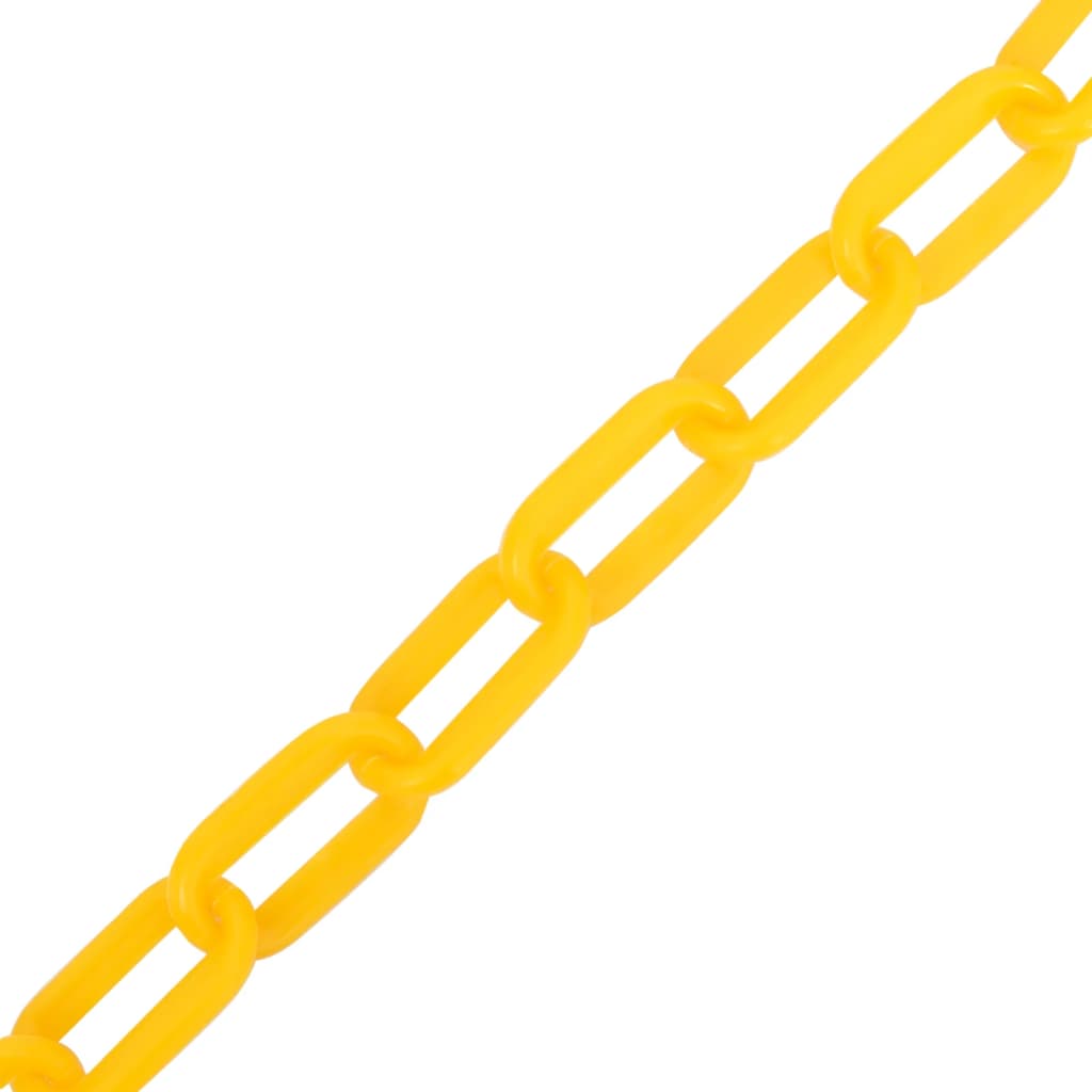 vidaXL Výstražný řetěz žlutý 30 m Ø 4 mm plast