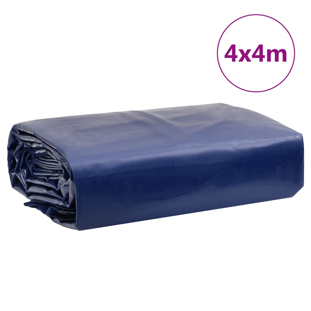 vidaXL Plachta modrá 4 x 4 m 650 g/m²