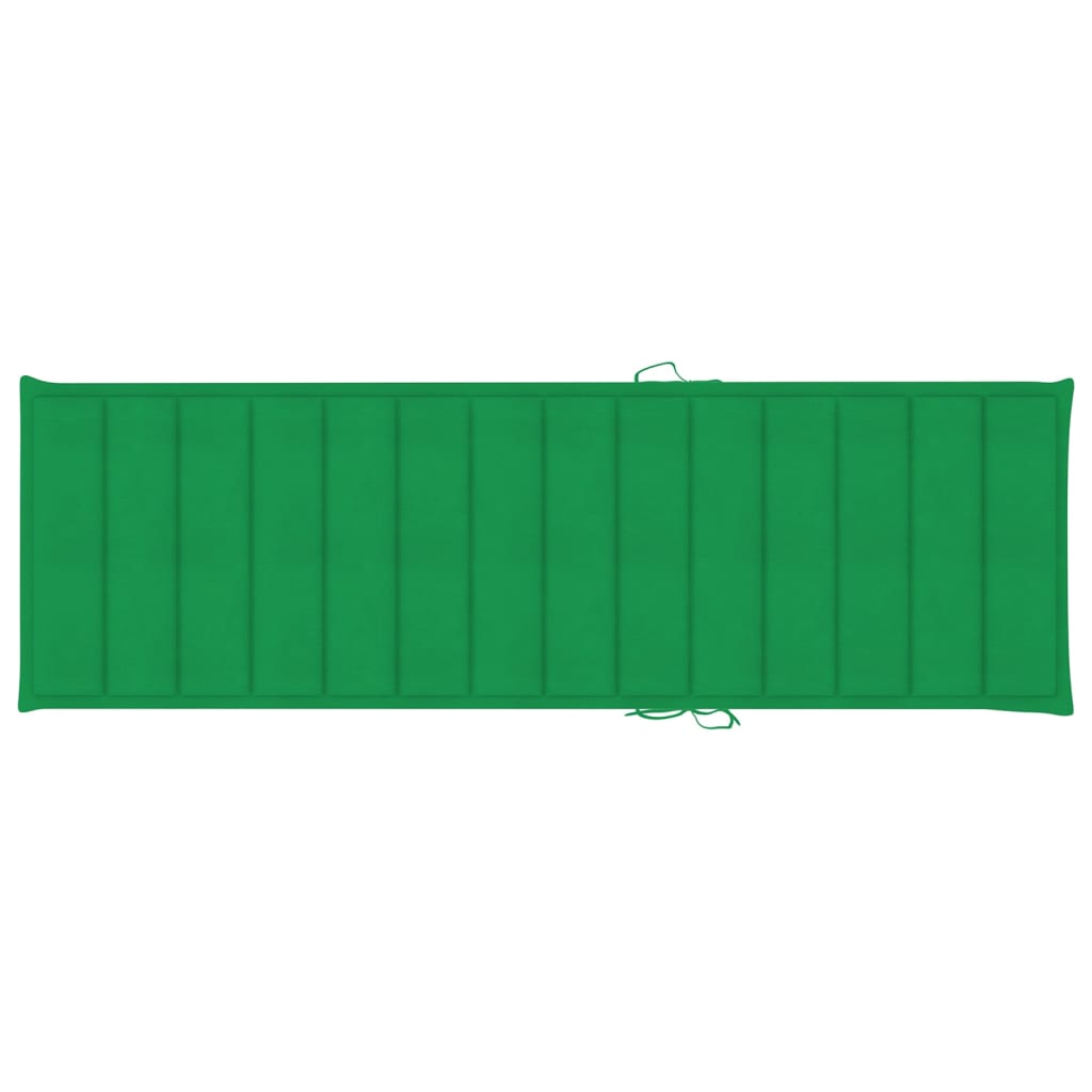 vidaXL Zahradní lehátko se zelenou poduškou impregnované borové dřevo