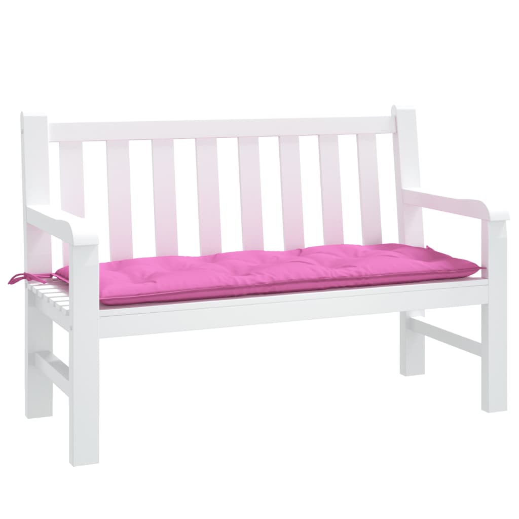 vidaXL Poduška na zahradní lavici růžová 120 x 50 x 7 cm textil