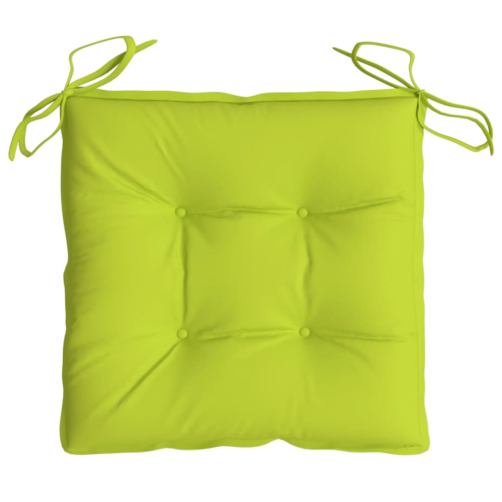vidaXL Podušky na židli 4 ks jasně zelené 40 x 40 x 7 cm látka oxford