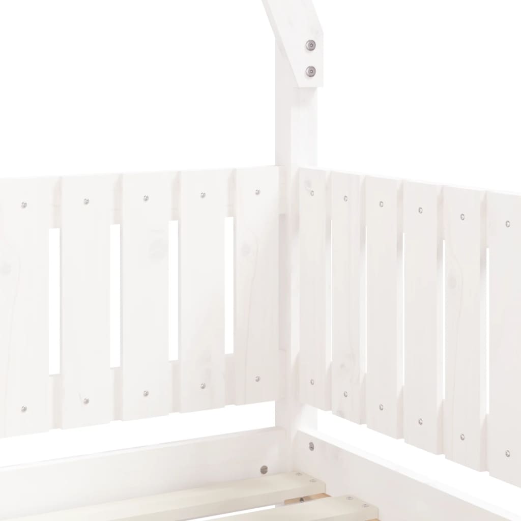 vidaXL Dětská postel bílá 70 x 140 cm masivní borové dřevo