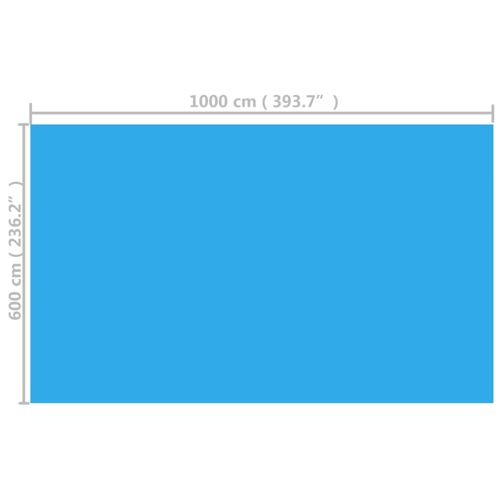 vidaXL Obdélníkový kryt na bazén 1000 x 600 cm PE modrý