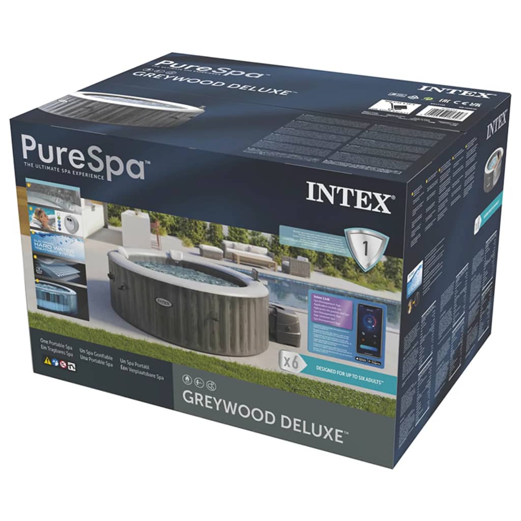 Intex Vířivý bazén PureSpa Greywood DELUXE 216 cm