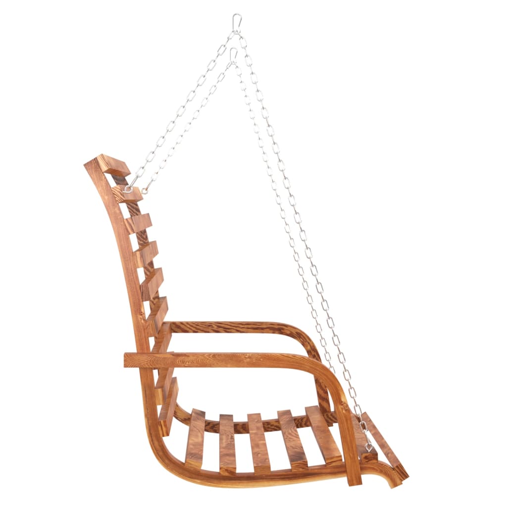 vidaXL Houpací lavice ohýbané dřevo s teakovou úpravou 126x63x92 cm