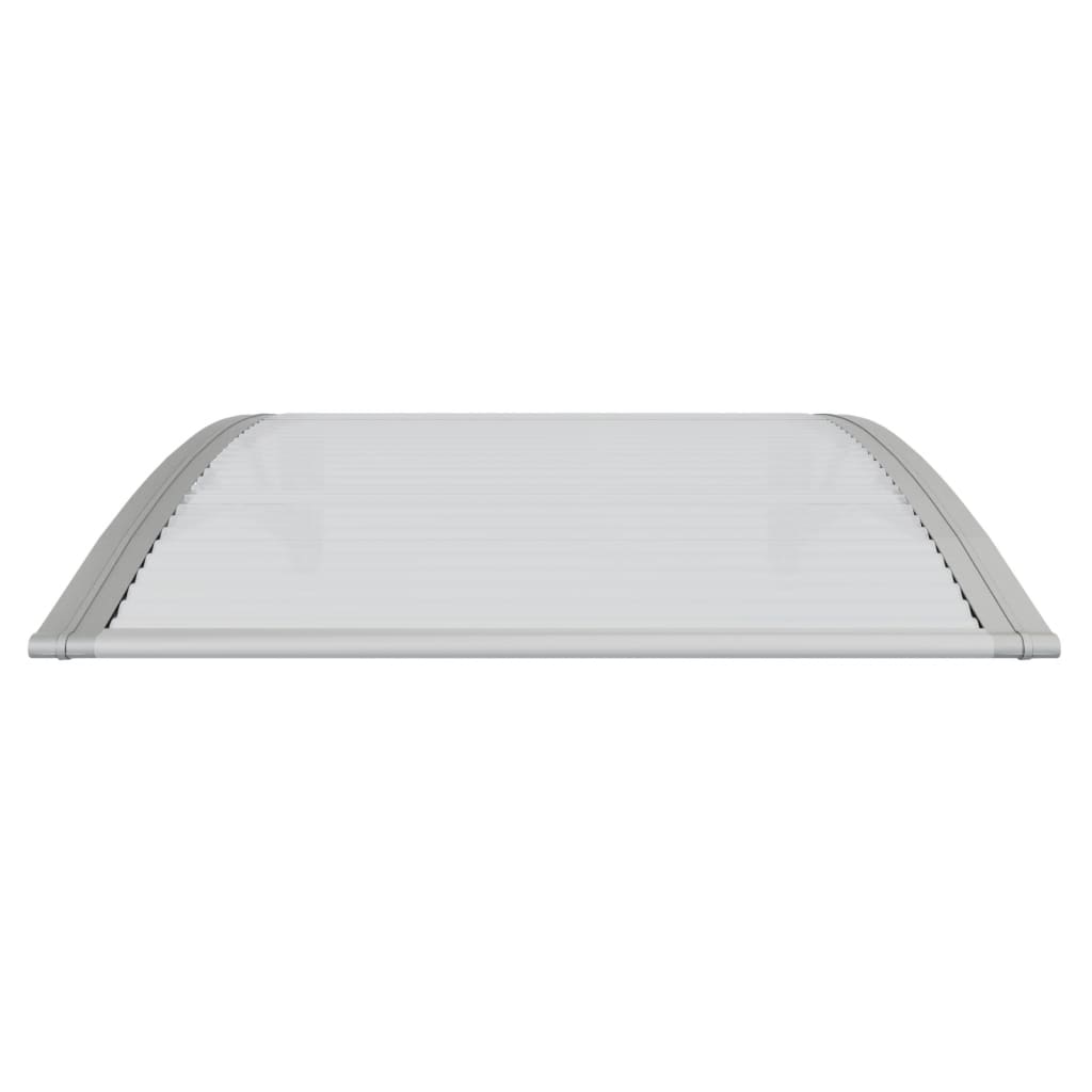 vidaXL Vchodová stříška šedá a průhledná 100 x 75 cm polykarbonát