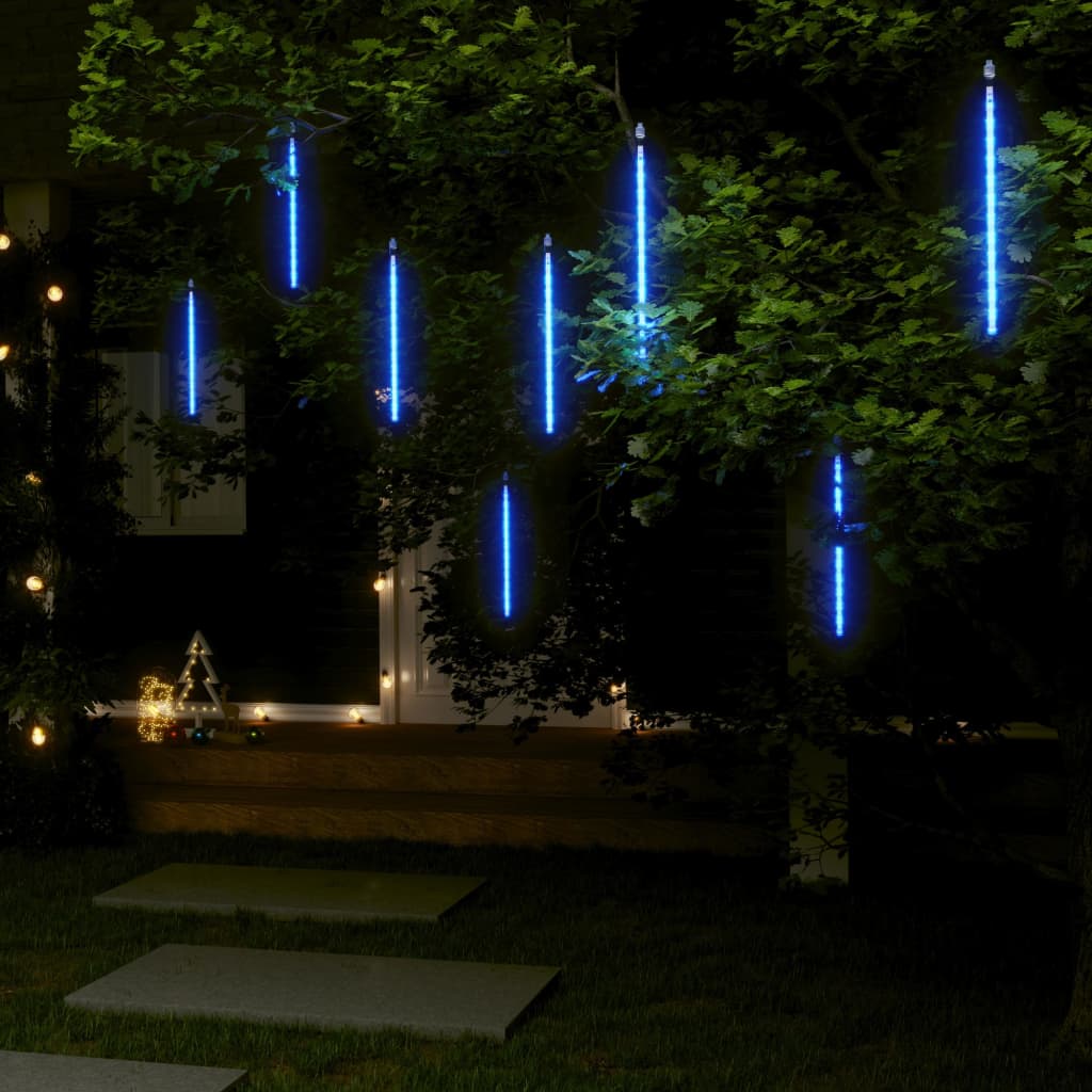 vidaXL Padající světla 8 ks 30 cm modrá 192 LED dovnitř i ven