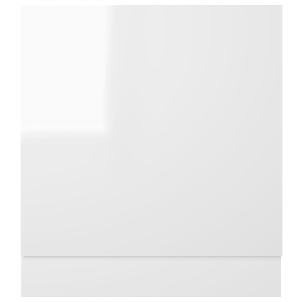 vidaXL Panel na myčku bílý vysoký lesk 59,5 x 3 x 67 cm dřevotříska