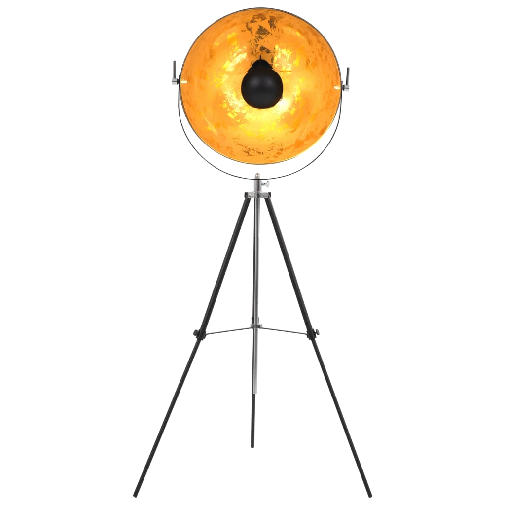 vidaXL Stojací lampa E27 černo-zlatá 51 cm