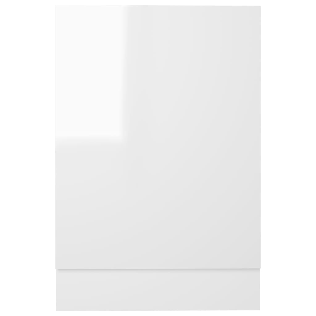 vidaXL Panel na myčku bílý vysoký lesk 45 x 3 x 67 cm dřevotříska