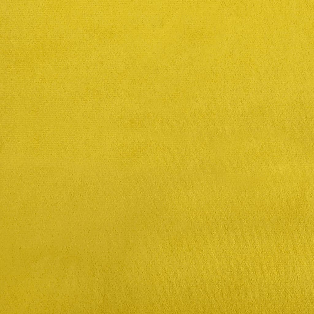 vidaXL Pohovka s polštáři 2místná žlutá samet
