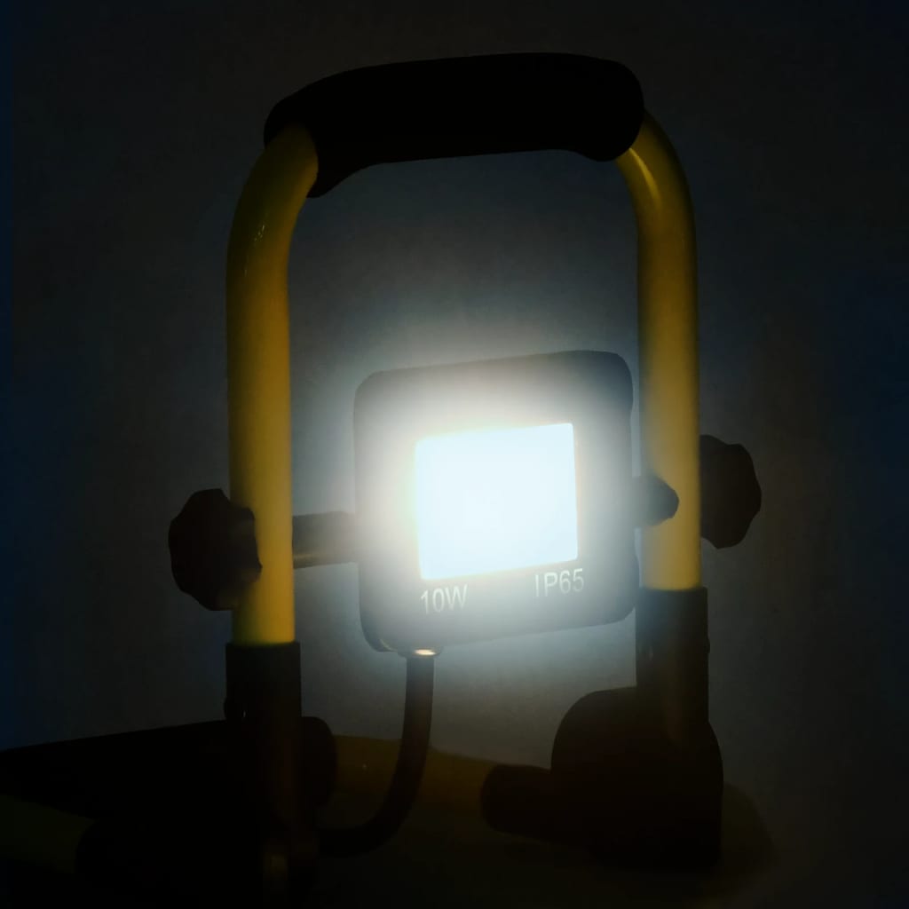 vidaXL LED reflektor s rukojetí 10 W studené bílé světlo