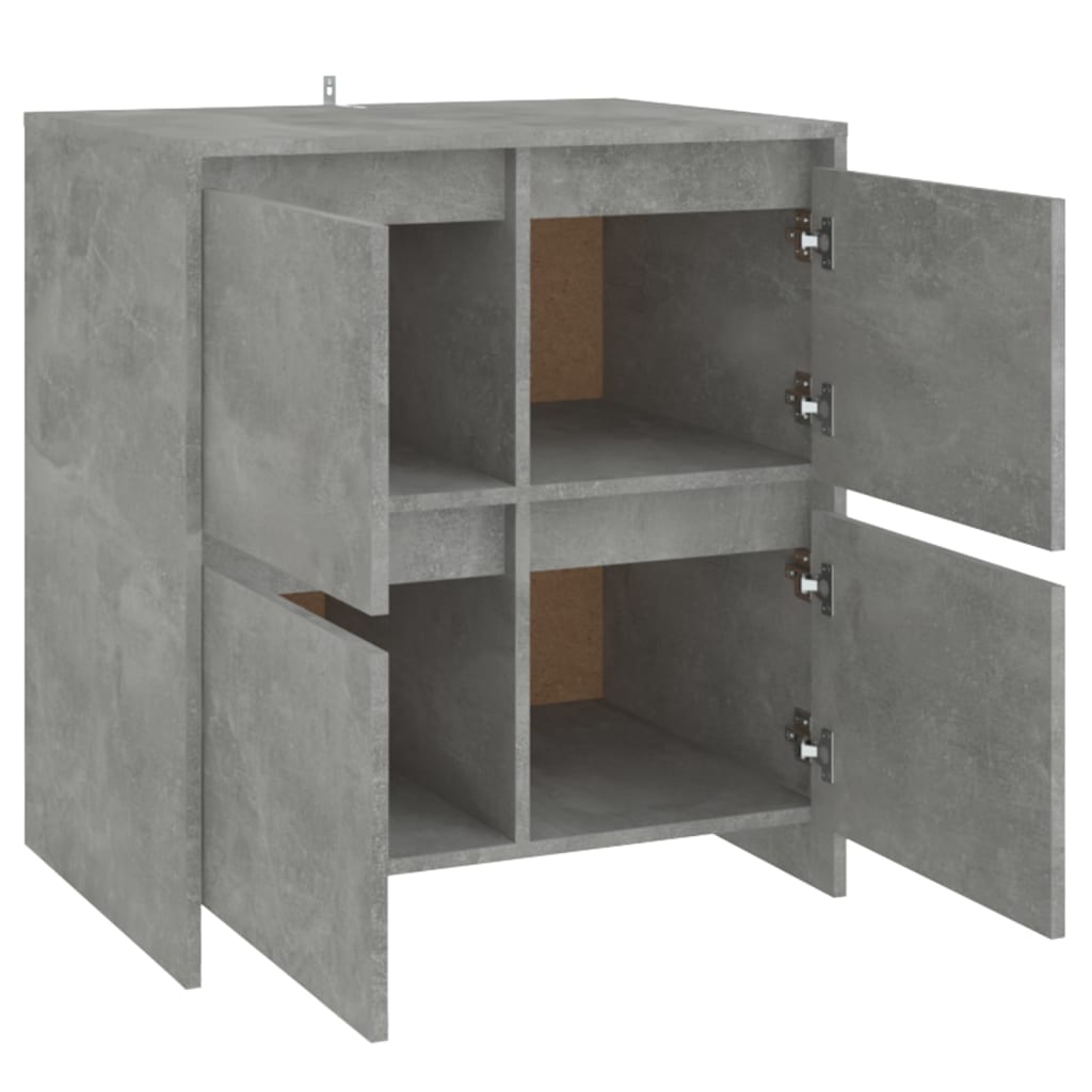 vidaXL Příborníky 2 ks betonově šedé 70 x 41 x 75 cm dřevotříska