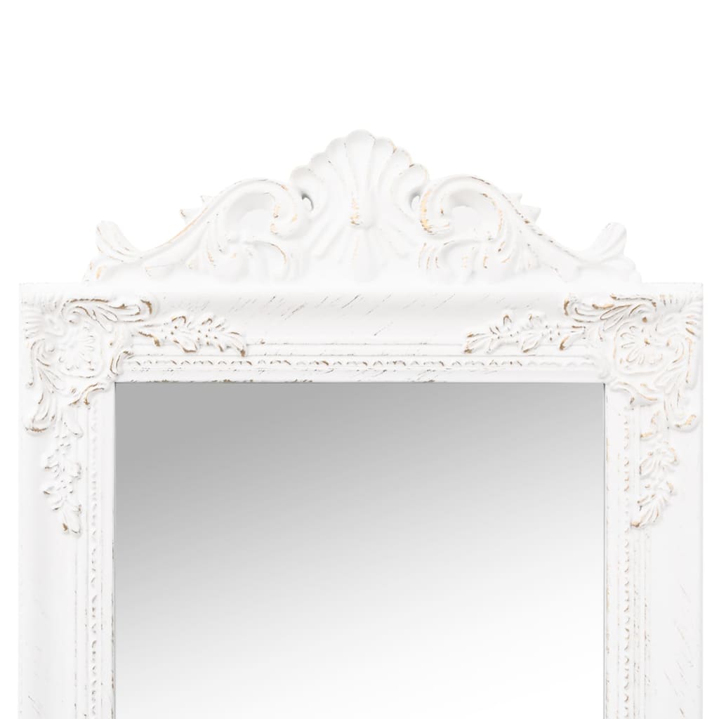 vidaXL Volně stojící zrcadlo bílé 40 x 160 cm