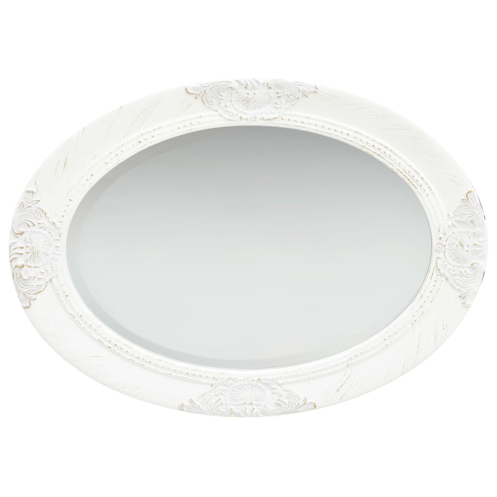 vidaXL Nástěnné zrcadlo barokní styl 50 x 70 cm bílé