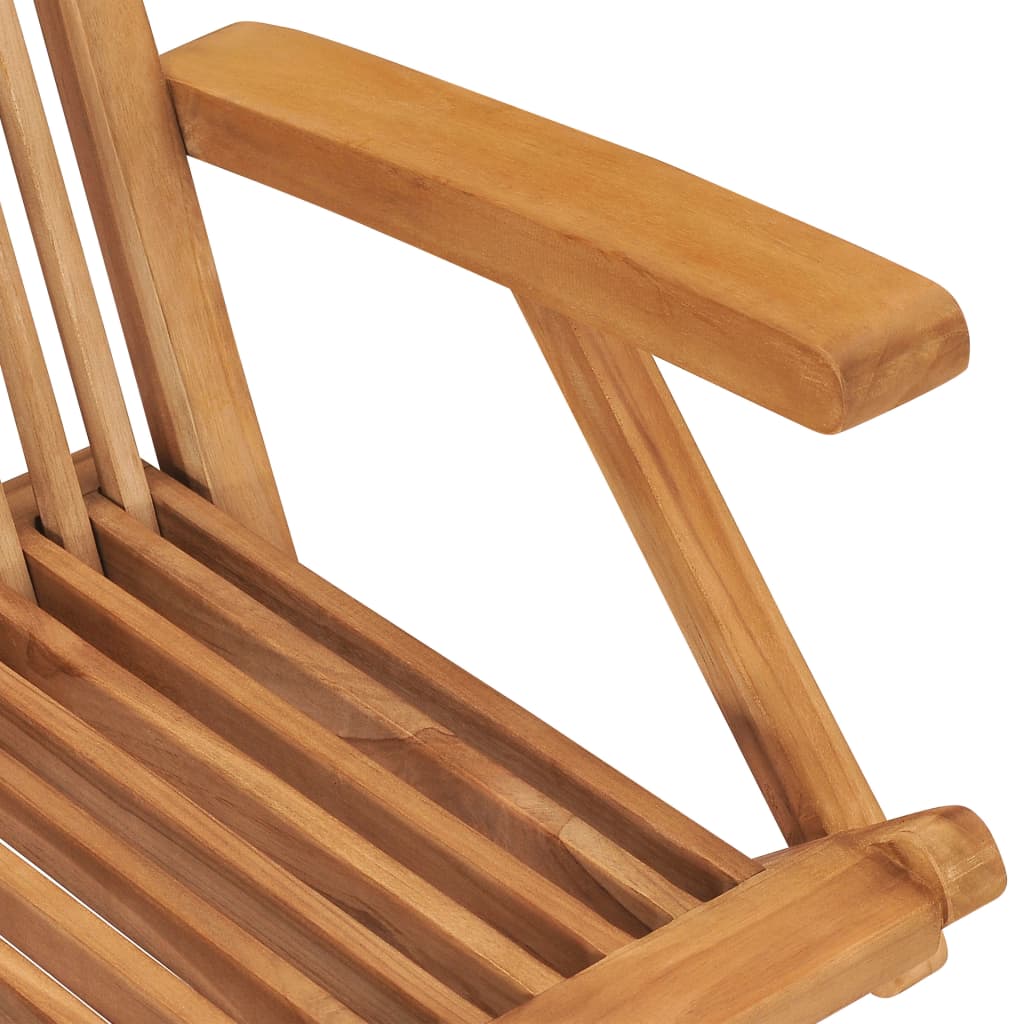 vidaXL Skládací zahradní židle 3 ks masivní teakové dřevo