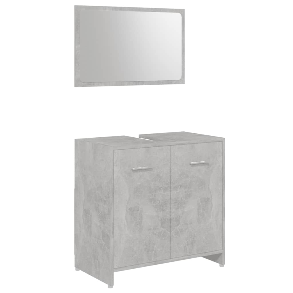 vidaXL 4dílný set koupelnového nábytku betonově šedý dřevotříska