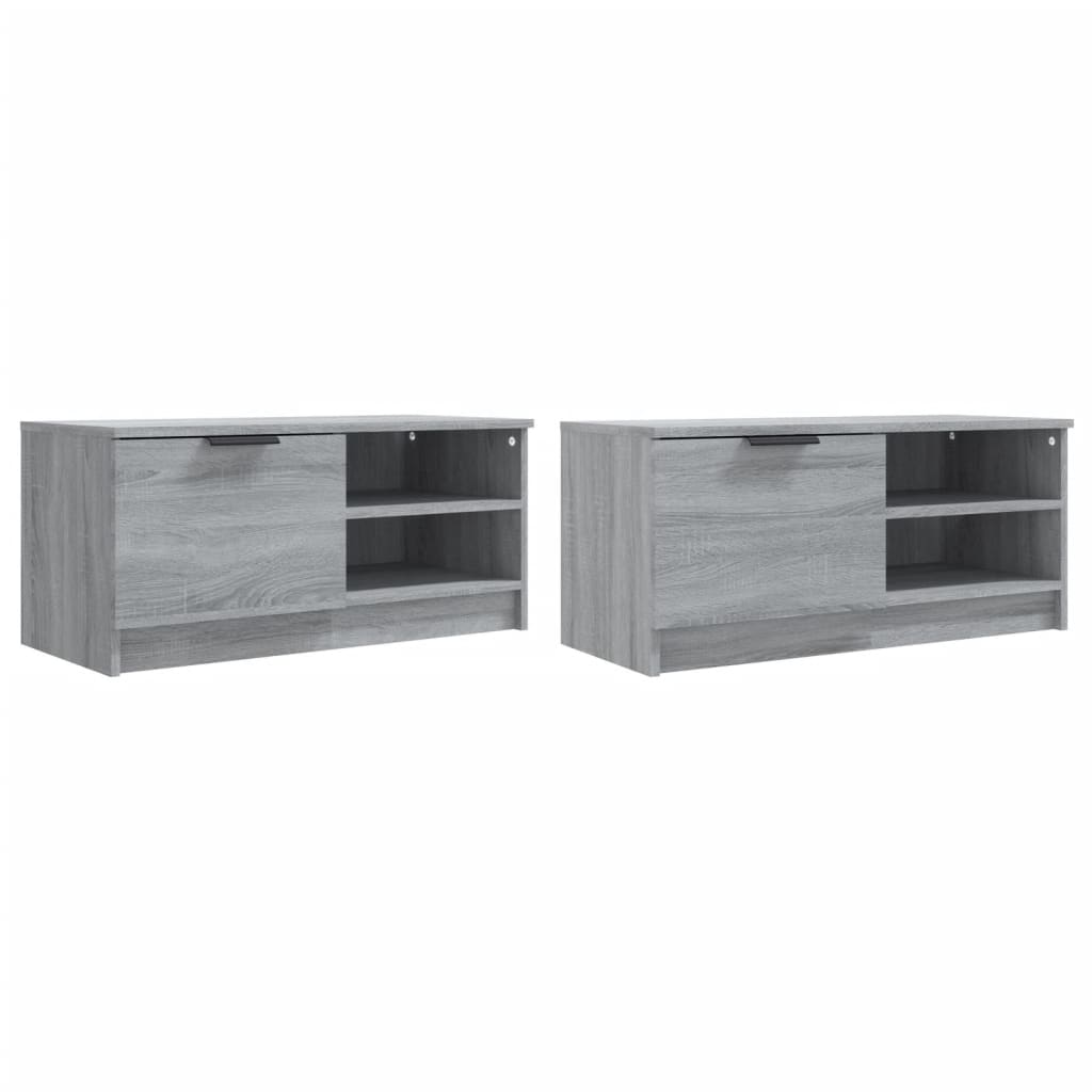 vidaXL TV skříňky 2 ks šedé sonoma 80 x 35 x 36,5 cm kompozitní dřevo