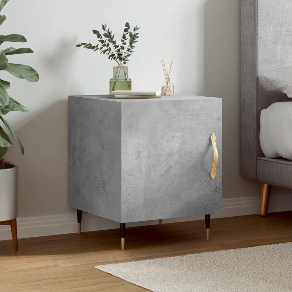 vidaXL Noční stolek betonově šedý 40 x 40 x 50 cm kompozitní dřevo