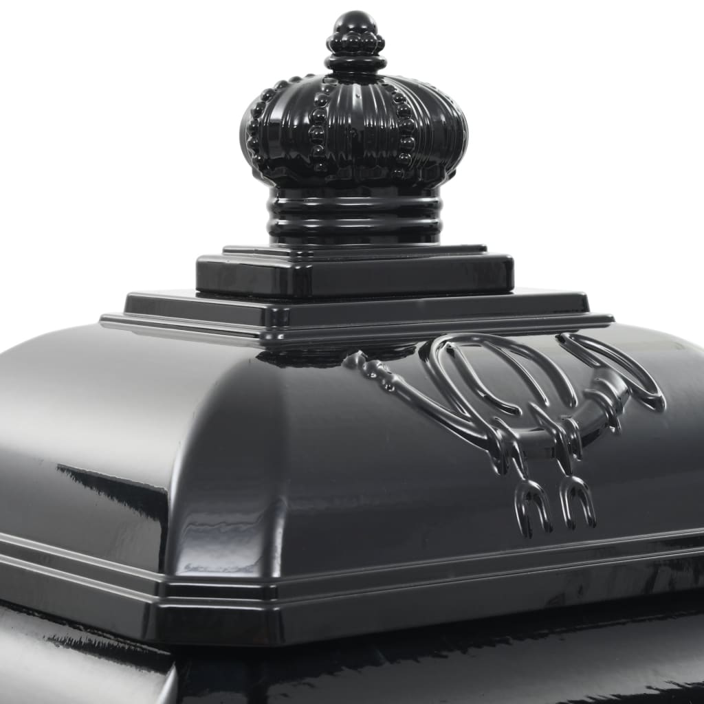 vidaXL Sloupová poštovní schránka ve vintage stylu rezuvzdorná černá