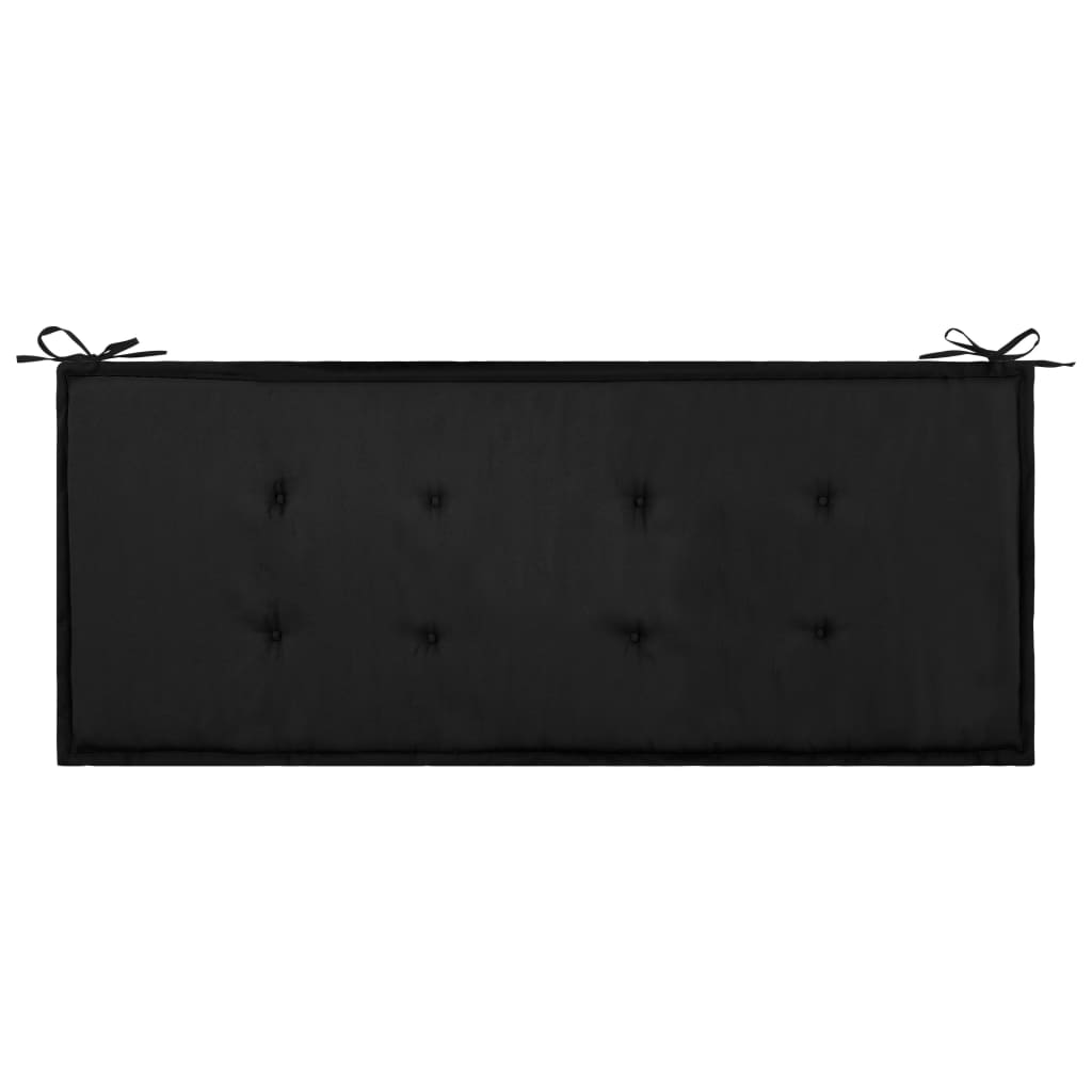 vidaXL Poduška na zahradní lavici černo-šedá 120 x 50 x 3 cm