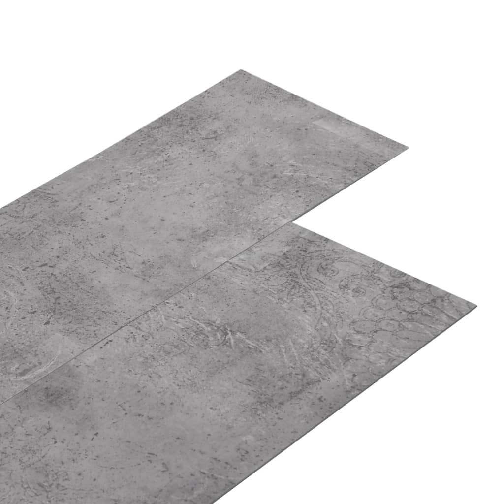 vidaXL Podlahová krytina PVC 5,02 m² 2 mm samolepicí betonová hnědá