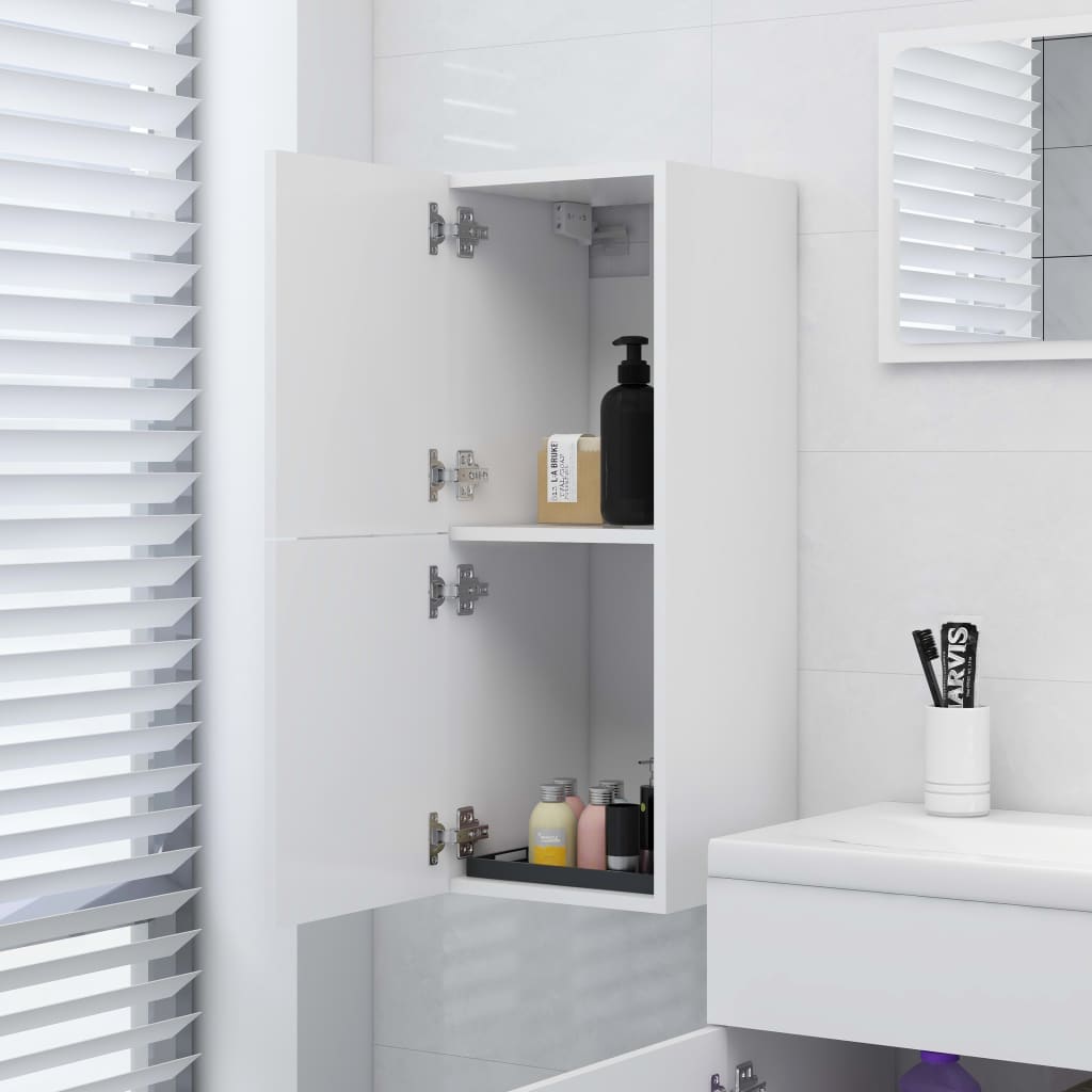 vidaXL Koupelnová skříňka bílá 30 x 30 x 80 cm dřevotříska