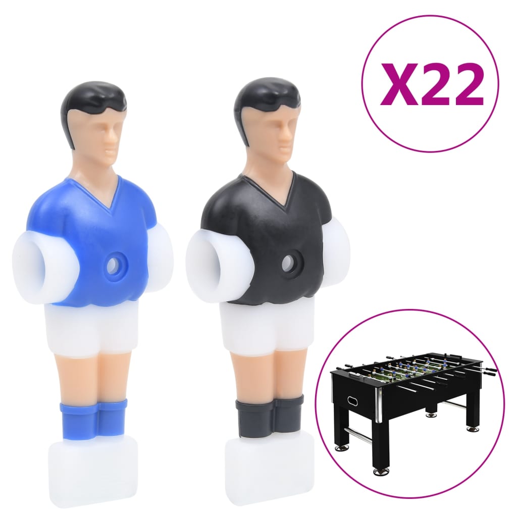 vidaXL Figurky hráčů pro stolní fotbal pro 12,7mm tyč 22 ks