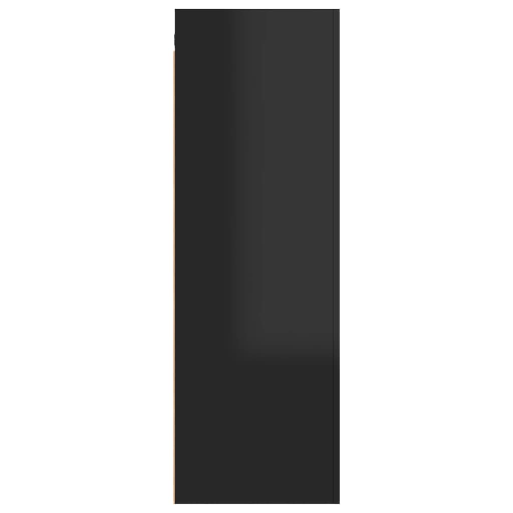 vidaXL TV stolky 2 ks černé s vysokým leskem 30,5x30x90 cm dřevotříska