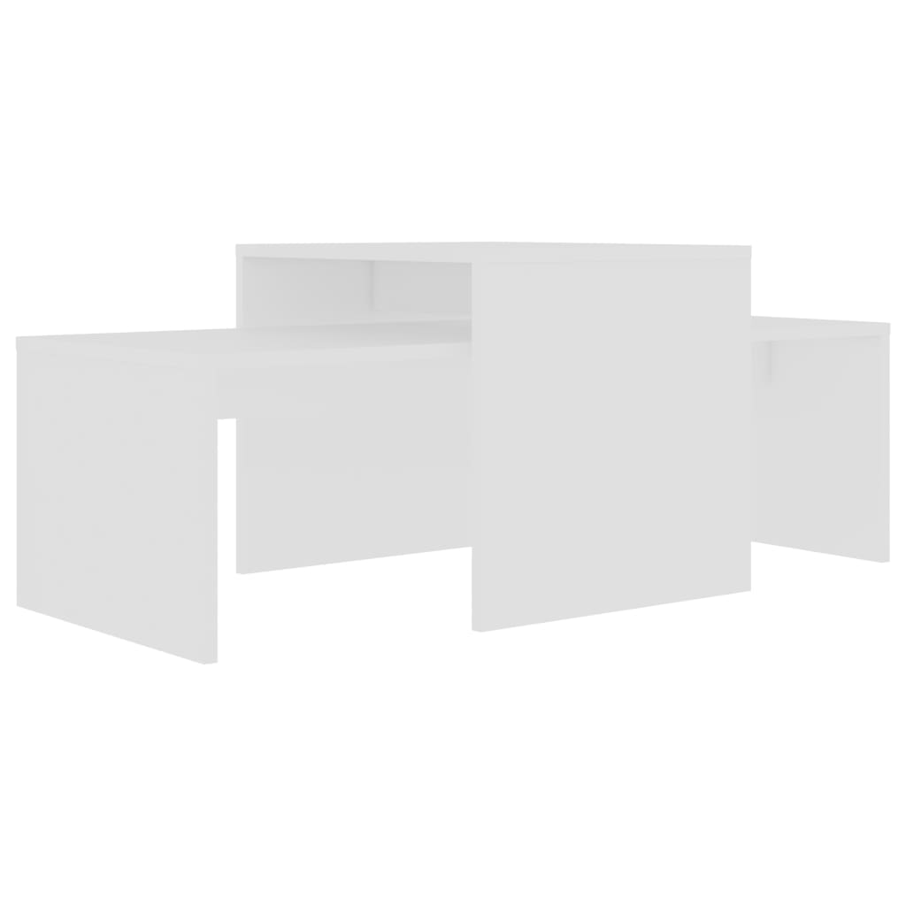 vidaXL Set konferenčních stolků bílý 100 x 48 x 40 cm dřevotříska