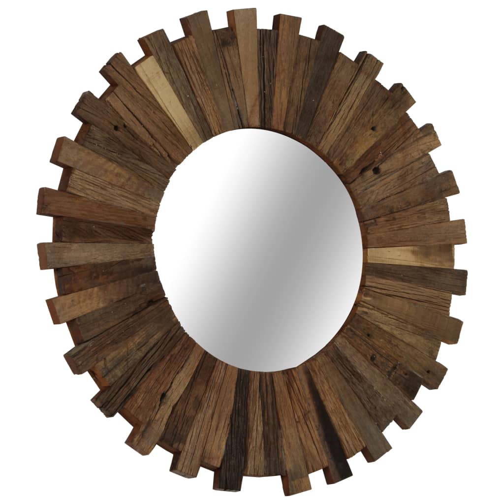 vidaXL Nástěnné zrcadlo masivní recyklované dřevo 50 cm