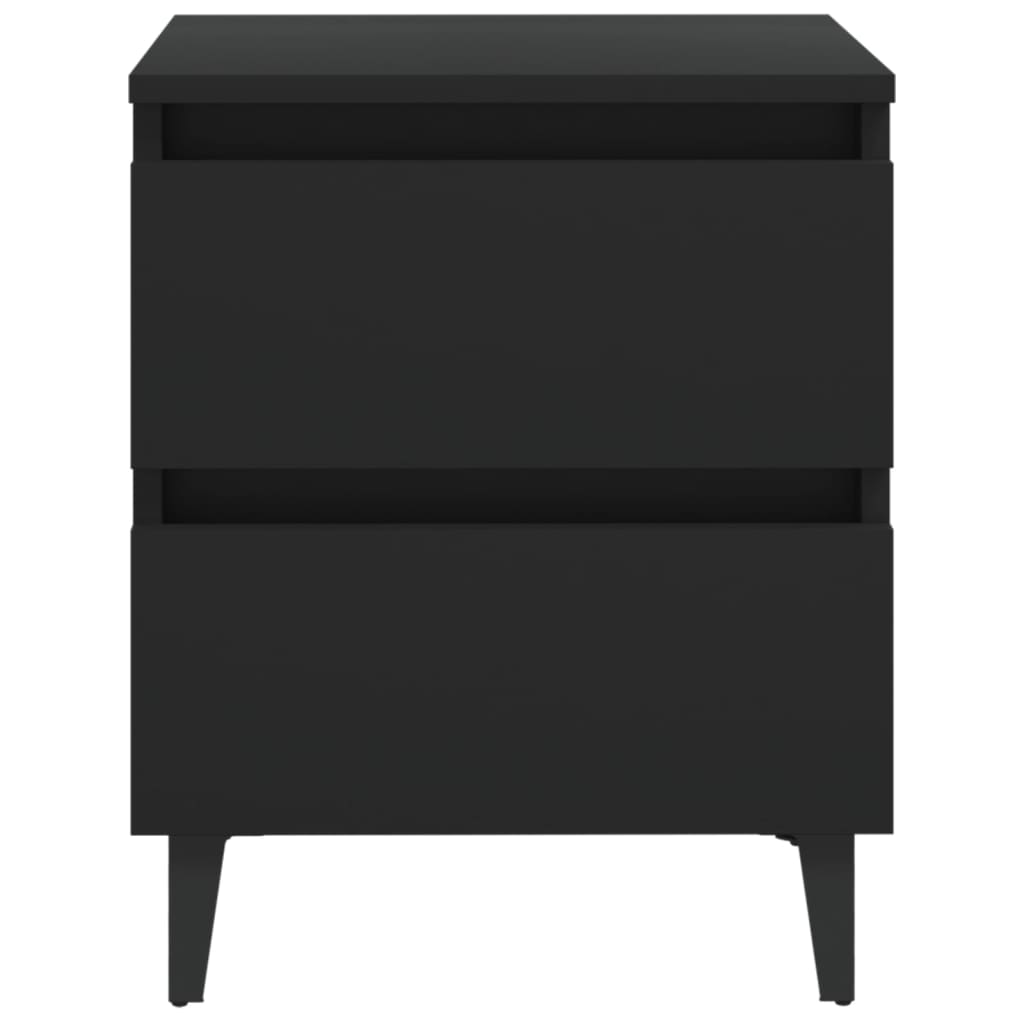 vidaXL Noční stolek černý 40 x 35 x 50 cm dřevotříska