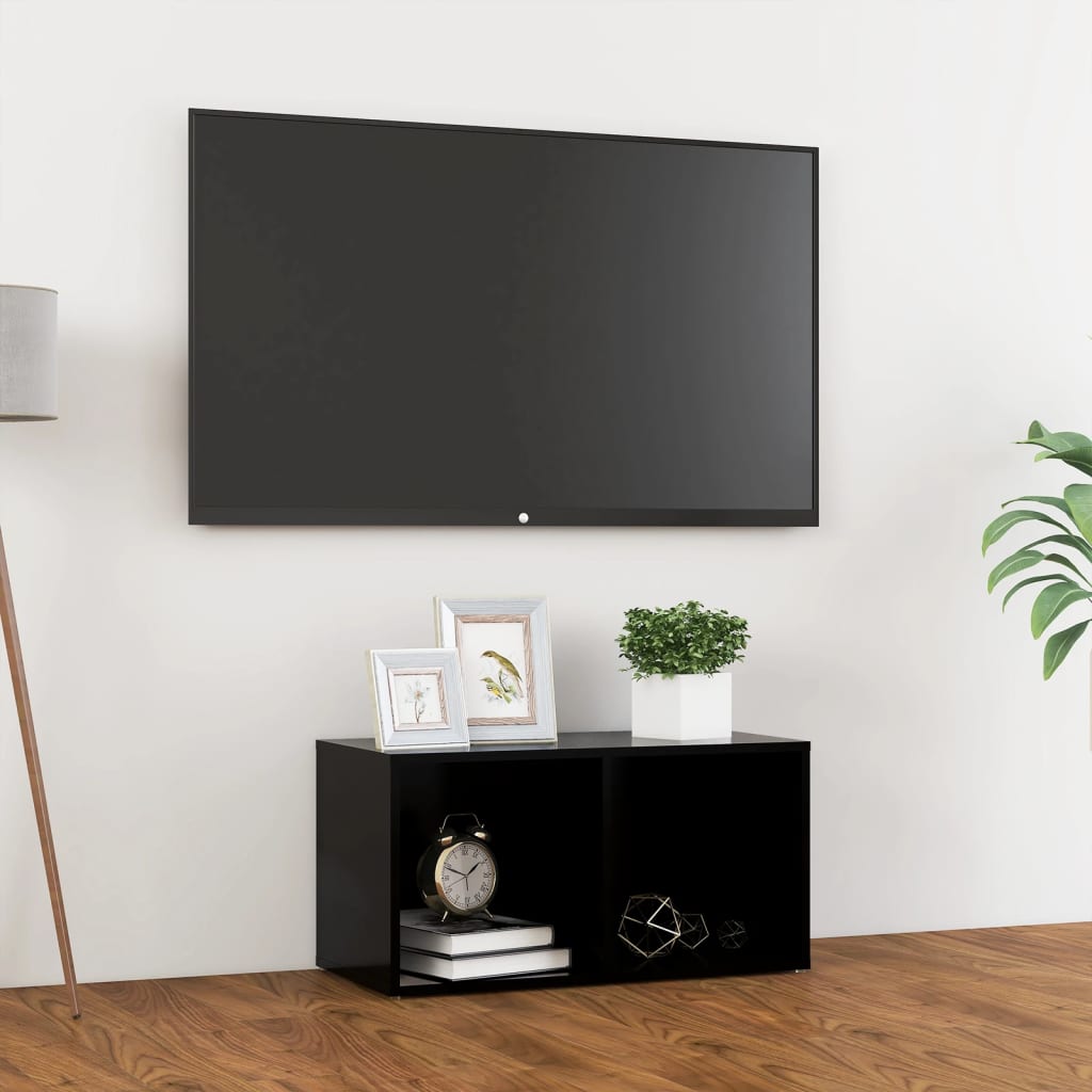 vidaXL TV stolek černý 72 x 35 x 36,5 cm dřevotříska