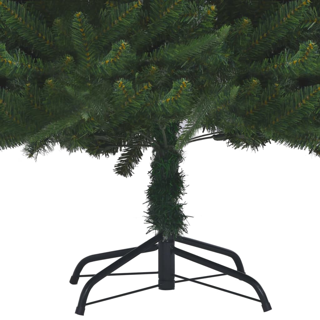 vidaXL Umělý vánoční stromek LED a sada koulí zelený 210 cm PVC a PE