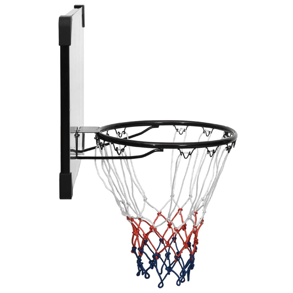 vidaXL Basketbalový koš s průhlednou deskou 71x45x2,5 cm polykarbonát