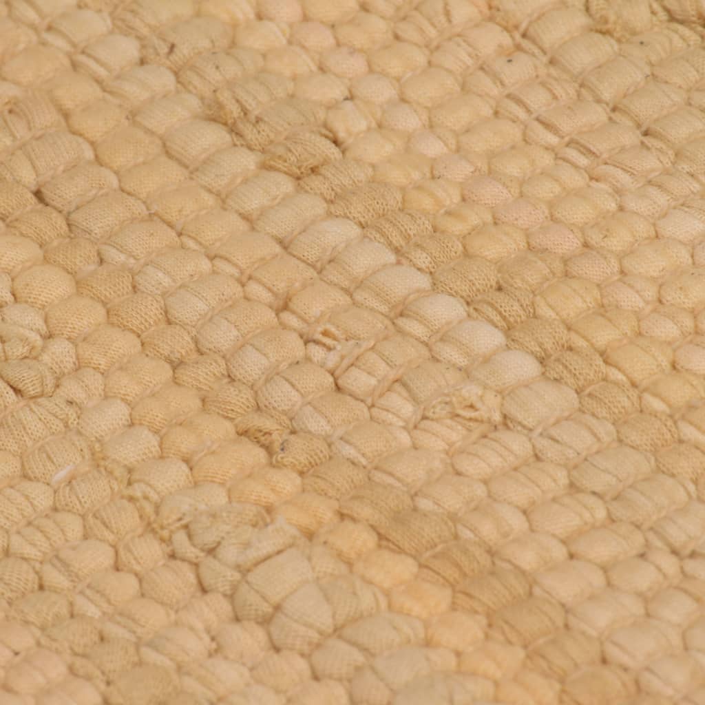 vidaXL Ručně tkaný koberec Chindi bavlna 200 x 290 cm béžový