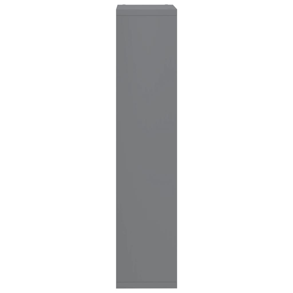 vidaXL Nástěnná police kostka šedá 37 x 29,5 x 134,5 cm MDF