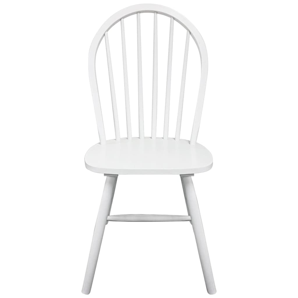 vidaXL Jídelní židle 2 ks bílé masivní kaučukovníkové dřevo