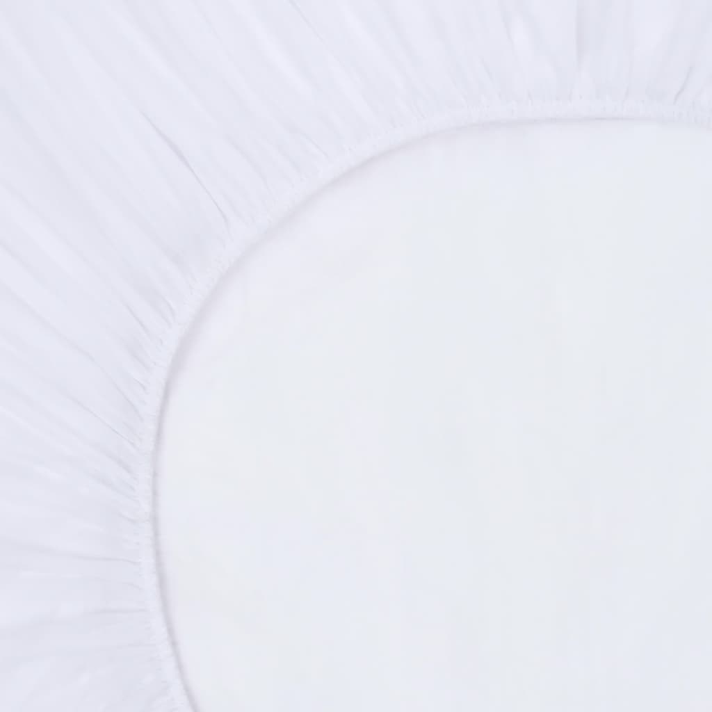 vidaXL Napínací prostěradla voděodolná 2 ks bavlna 70 x 140 cm bílá