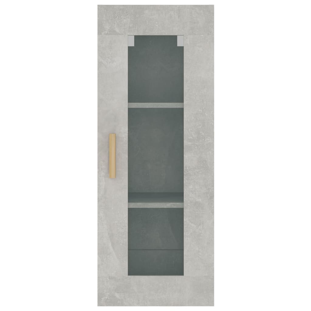 vidaXL Závěsná nástěnná skříňka betonově šedá 34,5 x 34 x 90 cm