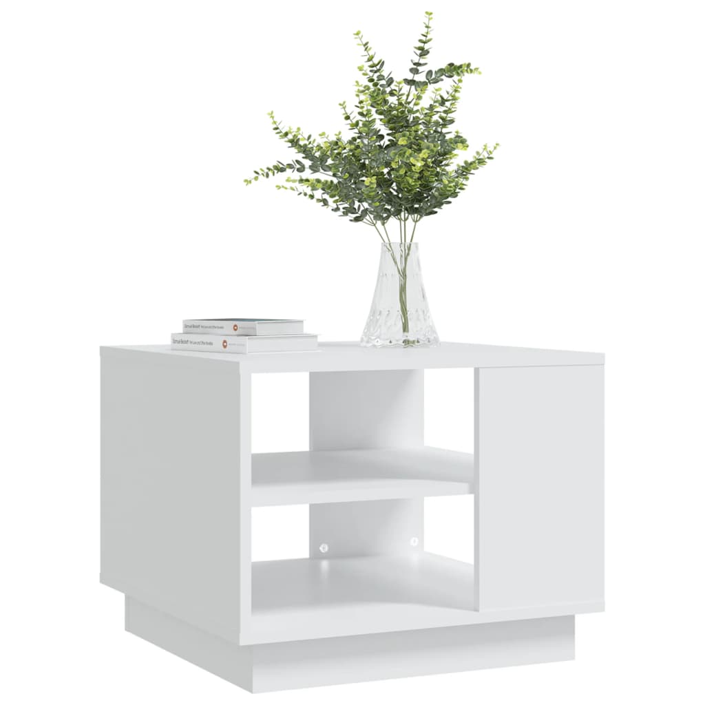 vidaXL Konferenční stolek bílý 55 x 55 x 43 cm dřevotříska