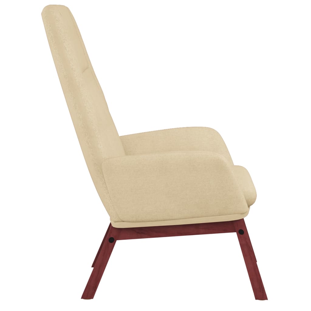 vidaXL Relaxační židle krémová textil