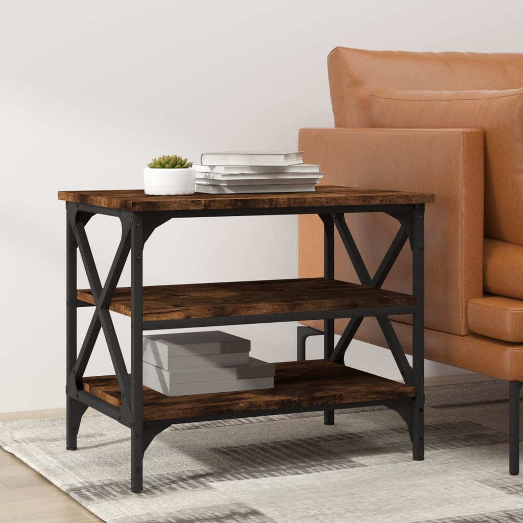 vidaXL Odkládací stolek kouřový dub 55 x 38 x 45 cm kompozitní dřevo